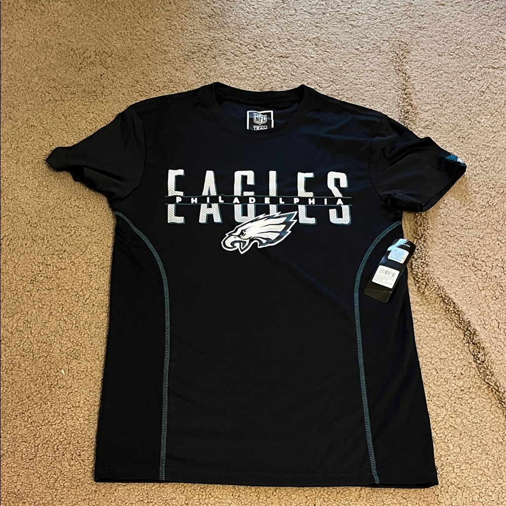 NWT Eagles 🦅 NFL Black Apparel with Teal Stitching-size S men’s